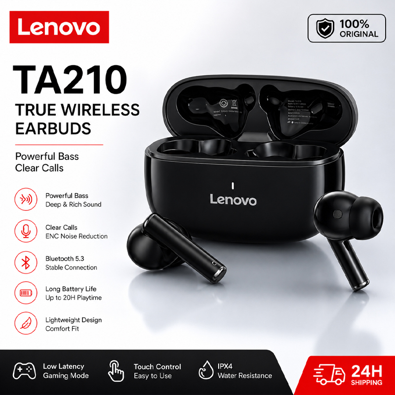 Anc Wireless Over Ear Headphones - Lenovo TA210 블루투스 무선 헤드폰, 내장